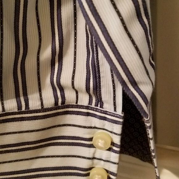 Fall Sale-Thomas Dean Striped Dress Shirt - Picture 4 of 5